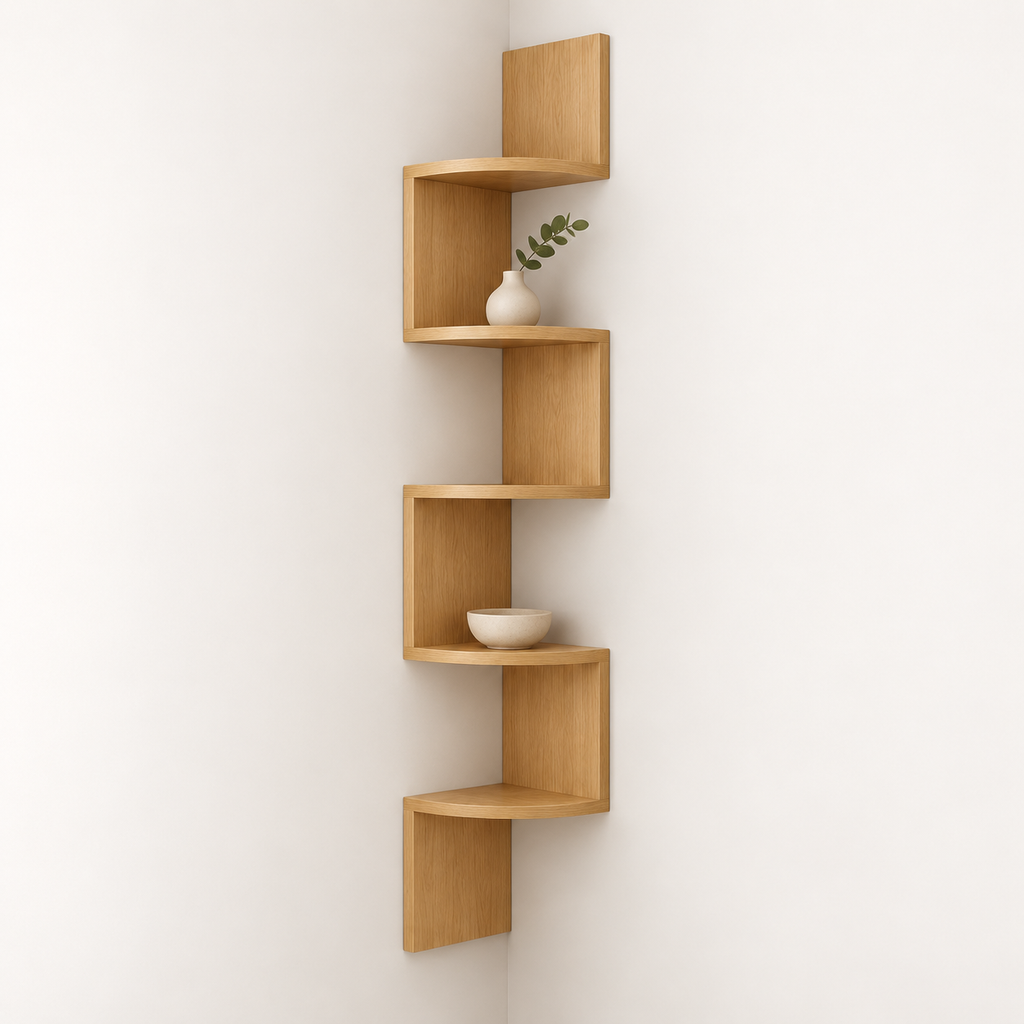 Modern Multi-Tier Corner Wall Shelf