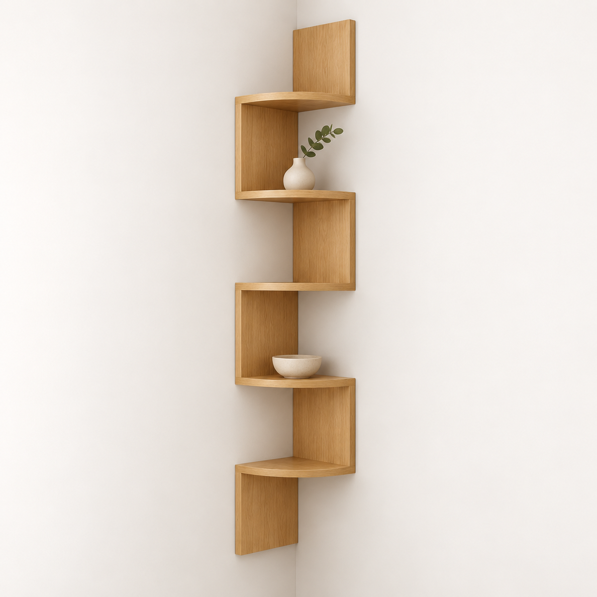 Modern Multi-Tier Corner Wall Shelf