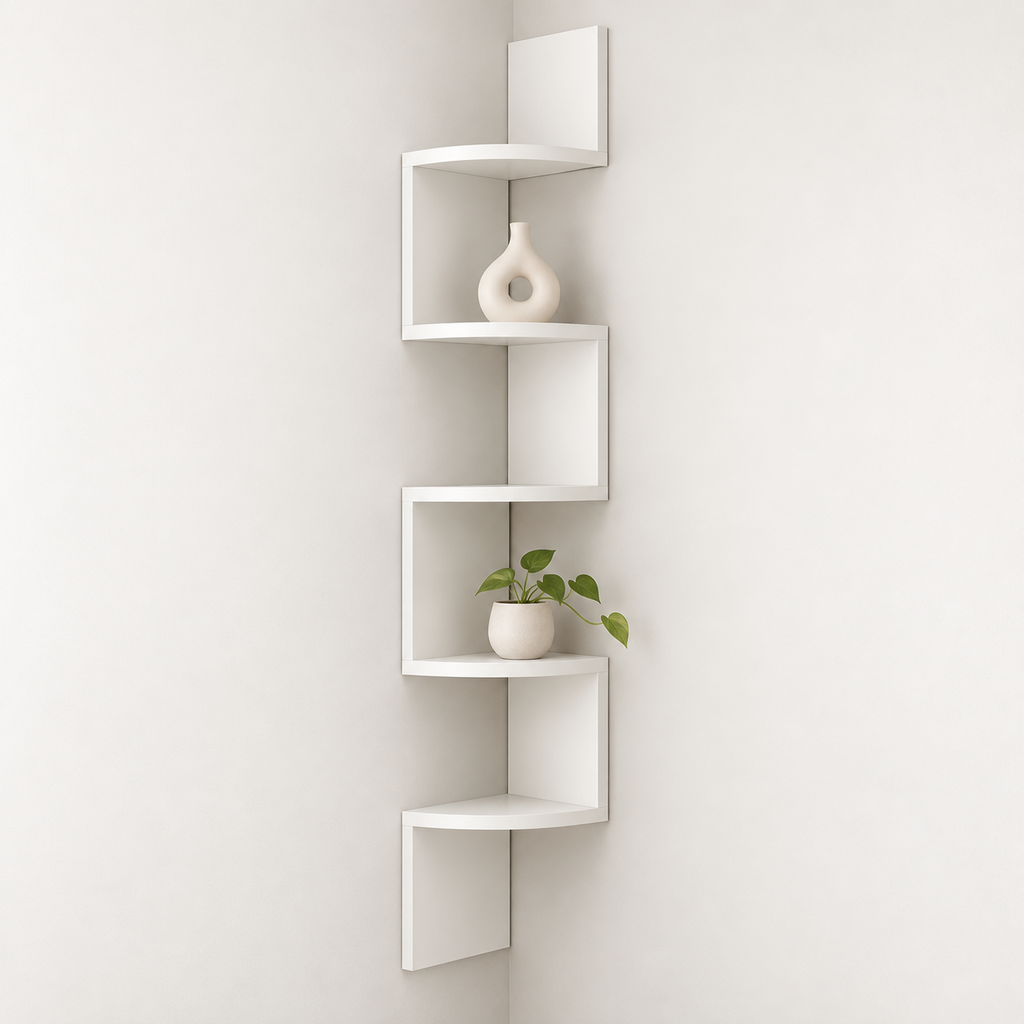 Modern Multi-Tier Corner Wall Shelf
