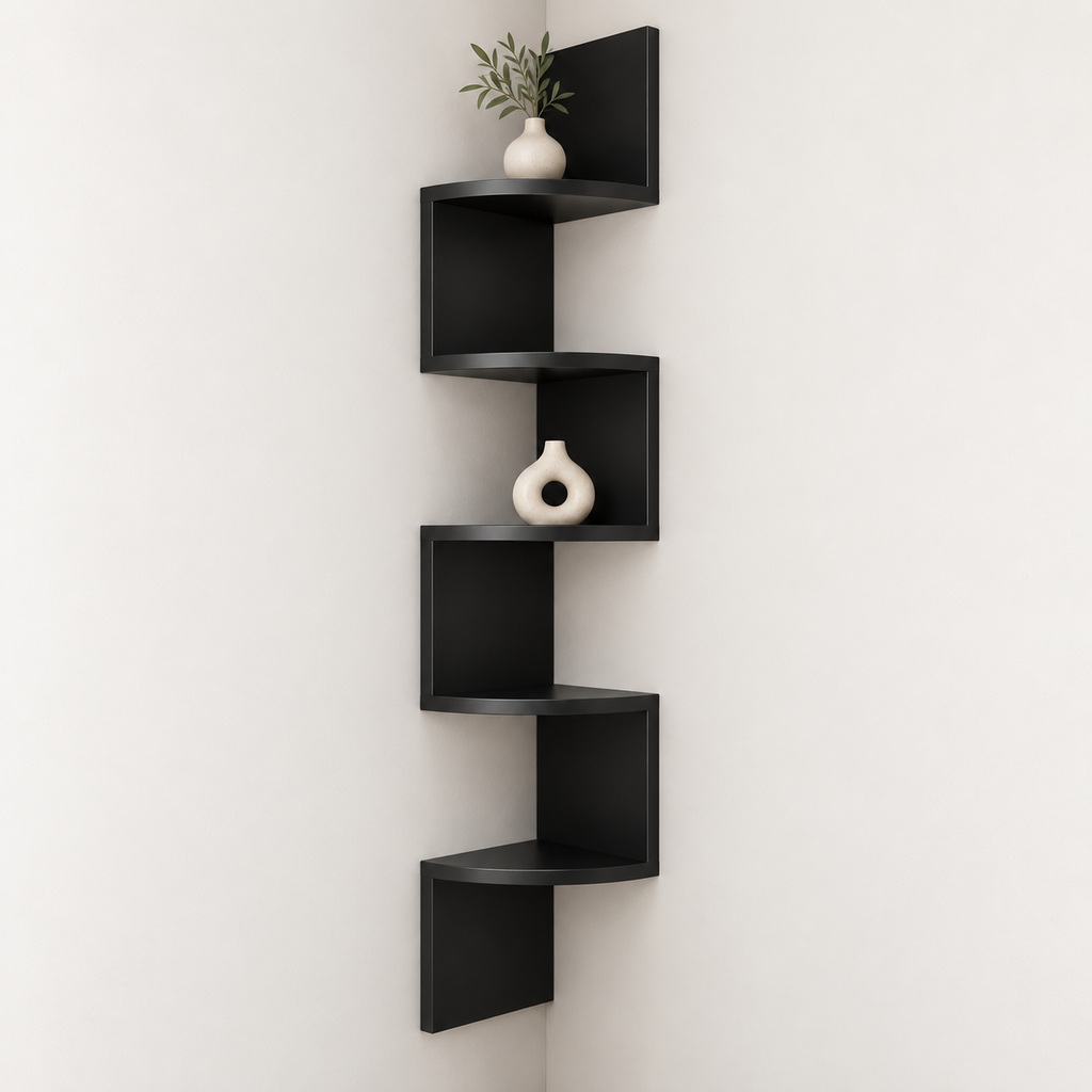 Modern Multi-Tier Corner Wall Shelf