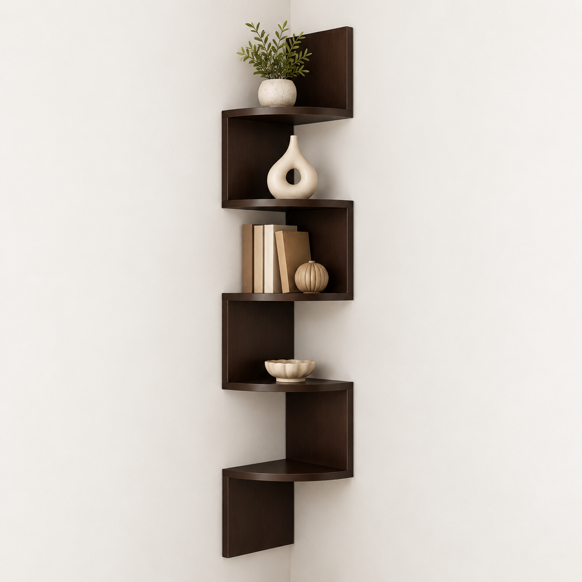Modern Multi-Tier Corner Wall Shelf