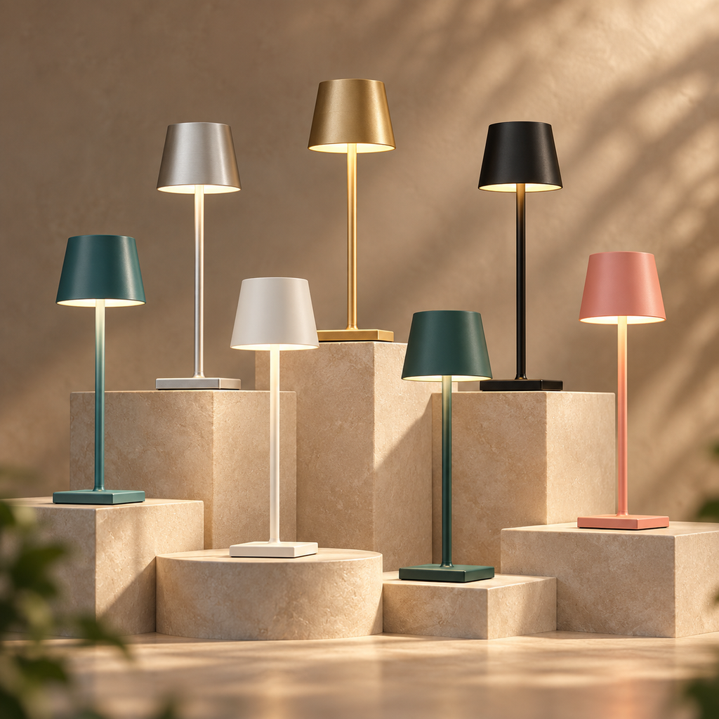 Wireless LED Table Lamp with Metal Base