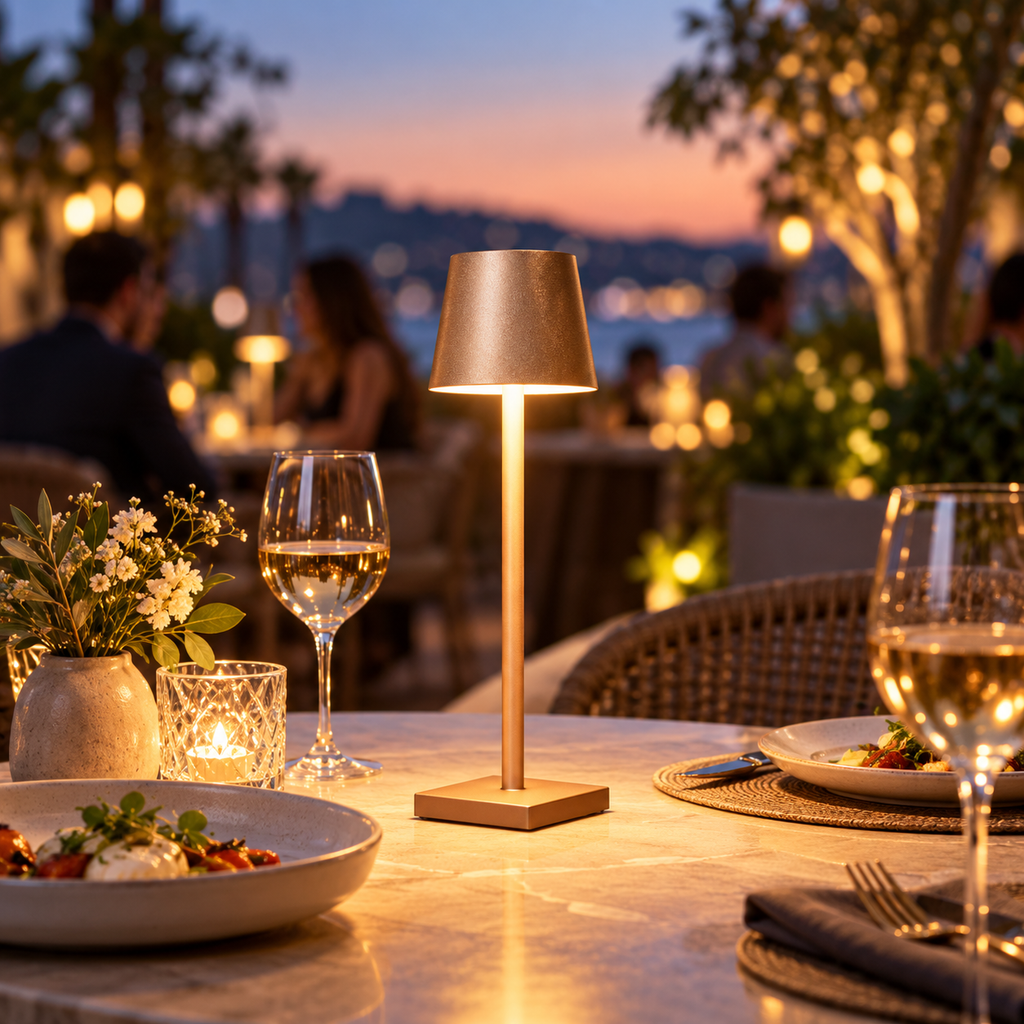 Wireless LED Table Lamp with Metal Base