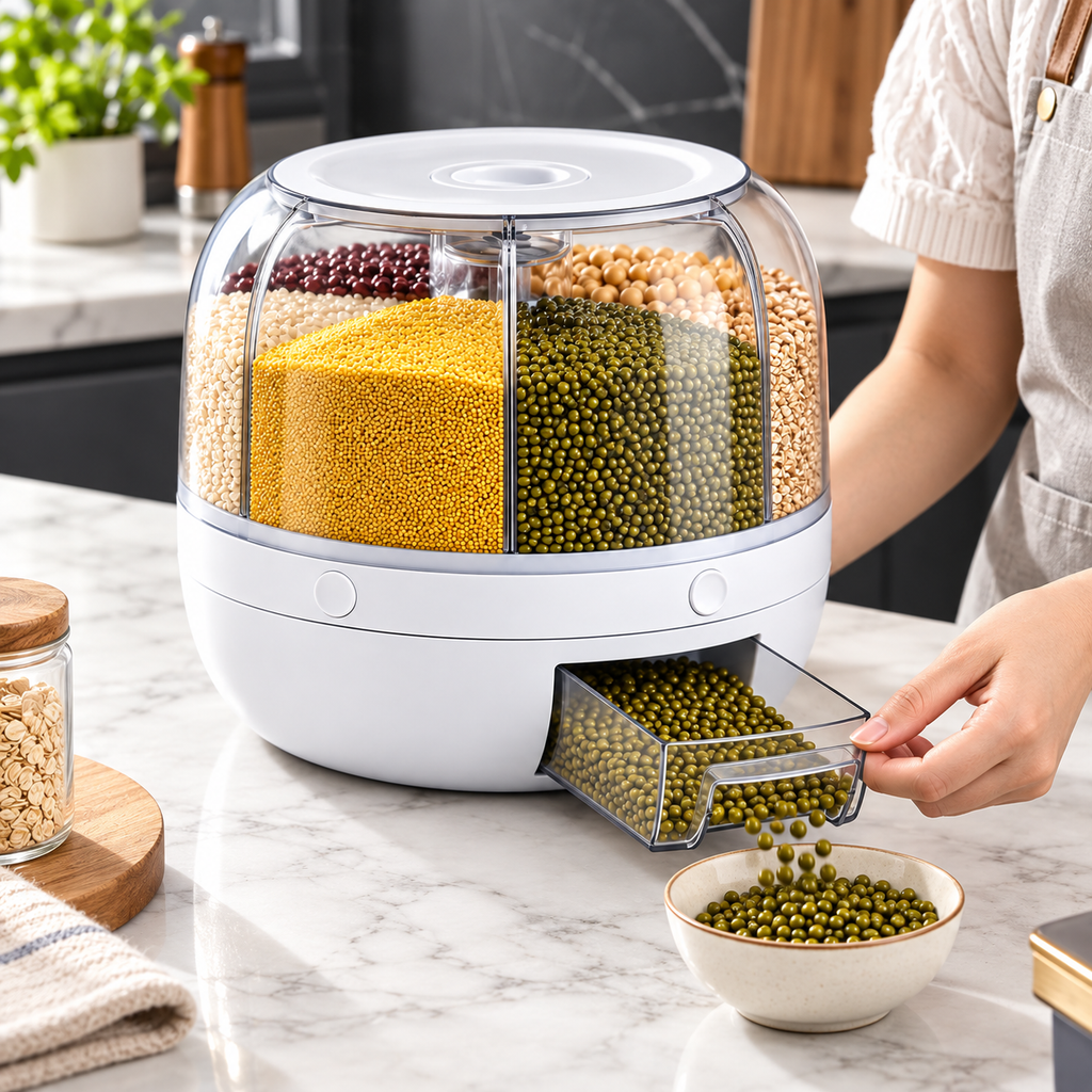 Airtight Rotating Rice Grain Storage Bin