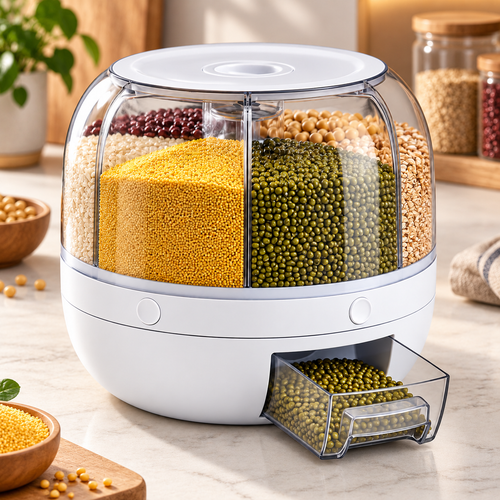 Airtight Rotating Rice Grain Storage Bin