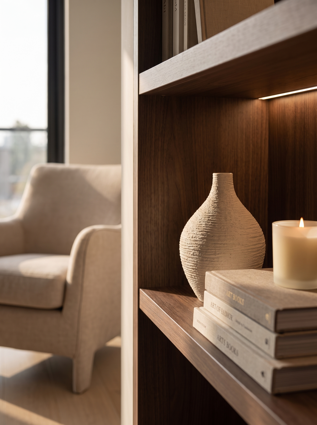 Nordic Ceramic Vase, Calm, Sculptural Design