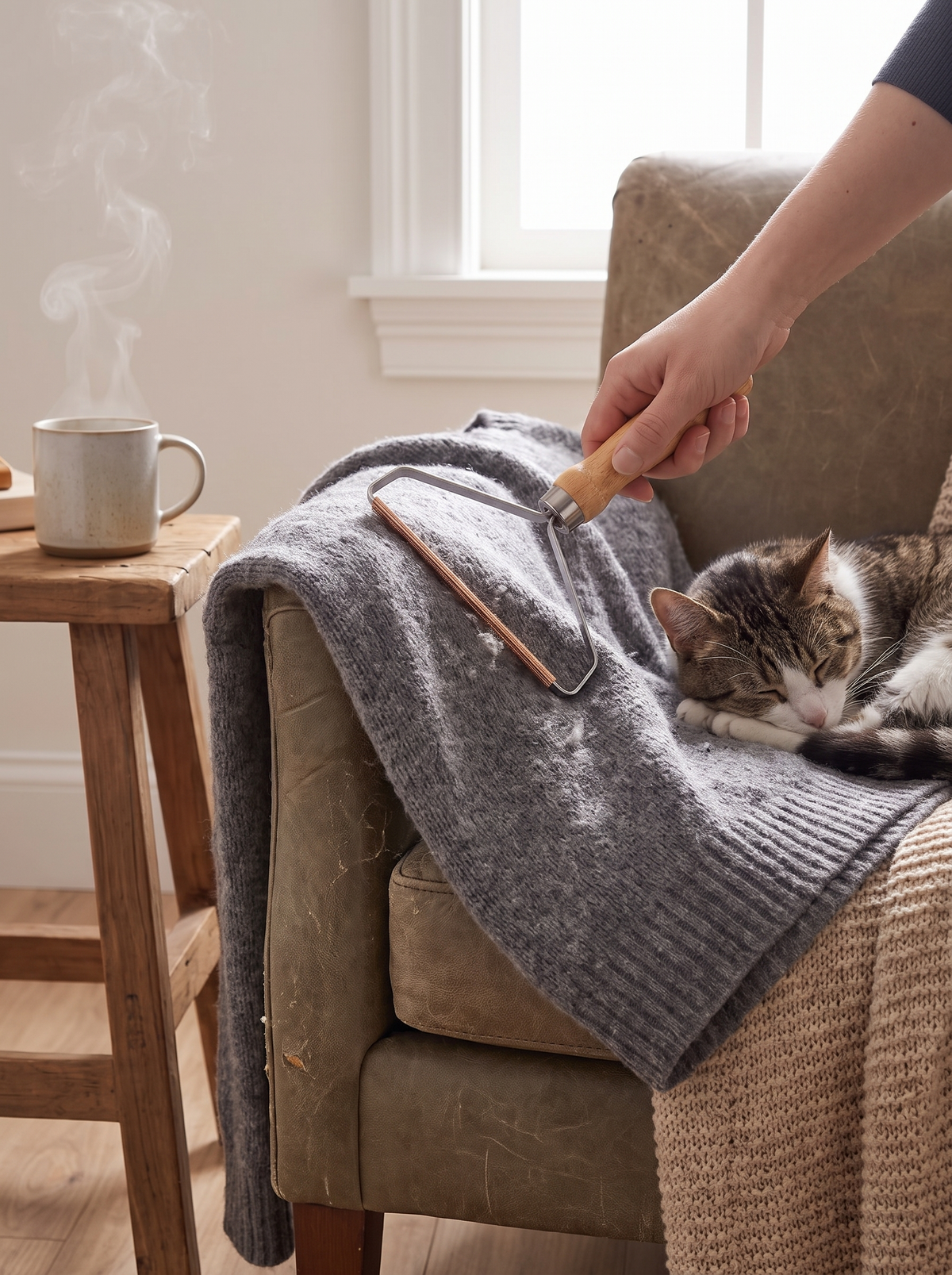 Portable Lint Remover ready to use with no batteries or refills
